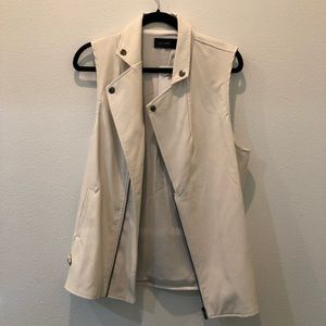 Mink pink faux leather vest